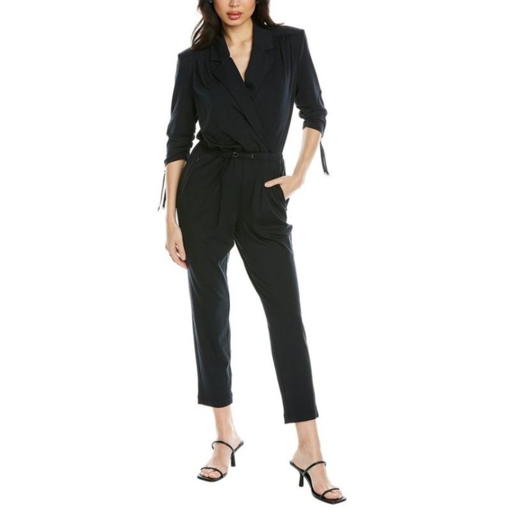 Badgley Mischka Studio Womens  Jersey Knit Jumpsuit, S, Black